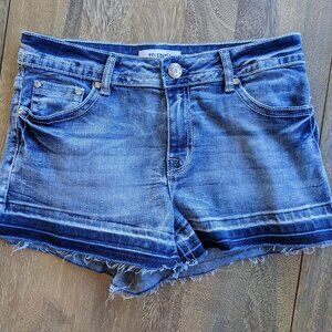 Telepatia Light Denim Wash Blue Jean Cut off Shorts, Bull Pockets, Size 11/30